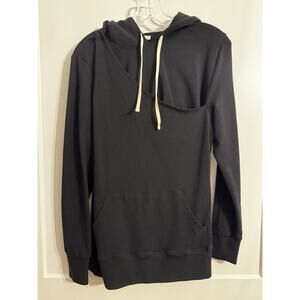 BUN MATERNITY Nursing Hoodie Sz S Black Discreet Winter Cozy Baby Feeding